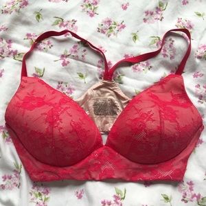 Red lace bra from Victoria’s Secret
